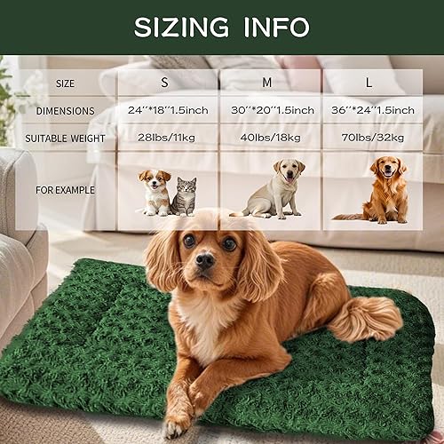 Miniatura 4 de Almohadilla de cama para perros  Tapete reversible de vellón para perros pequeños, medianos y grandes  Suave y lavable, antideslizante, para jaulas