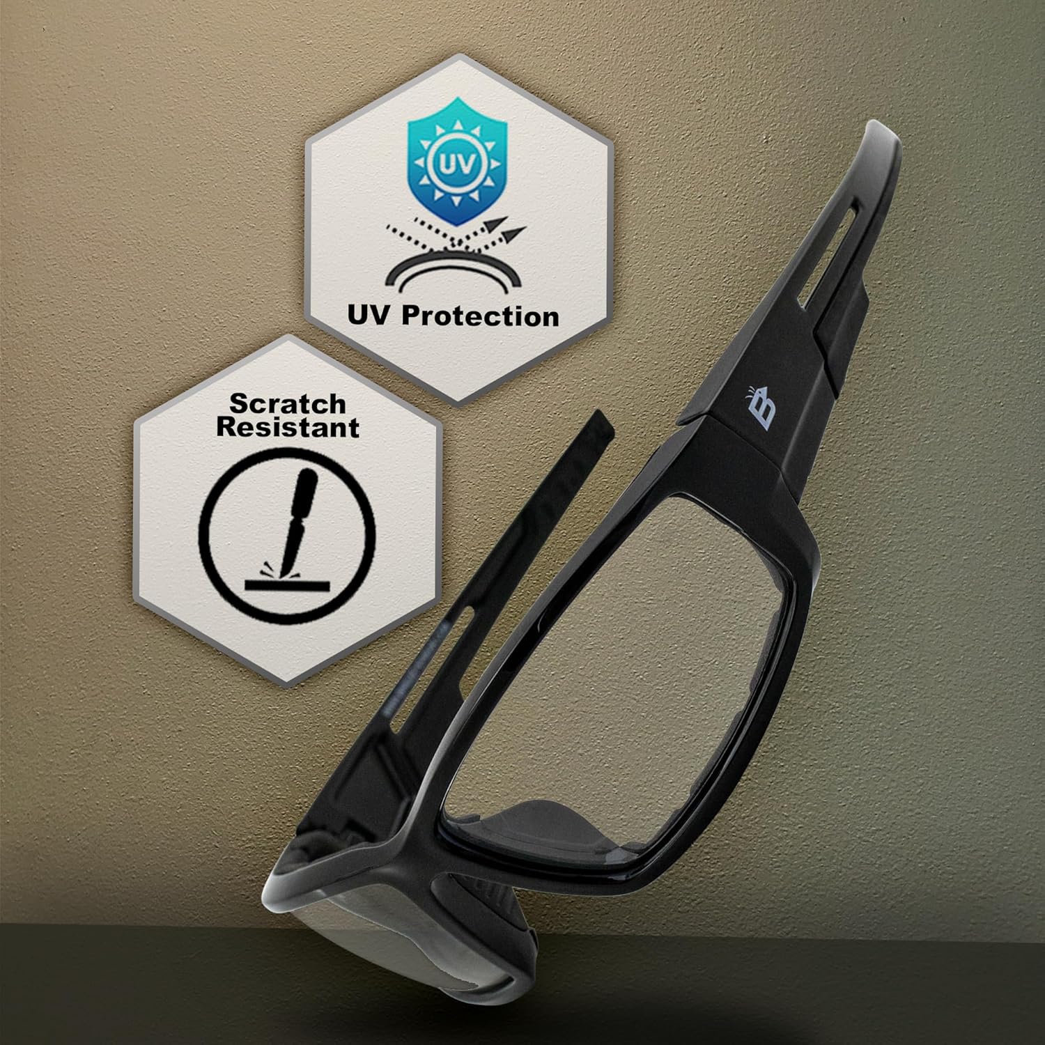 Birdz Eyewear Swoop Anti-Fog Padded Motorcycle Sunglasses Riding Glasses 2 Pairs Black Frame with Clear & Smoke Lenses for Day & Night ANSI Z87 .1 - Image 4