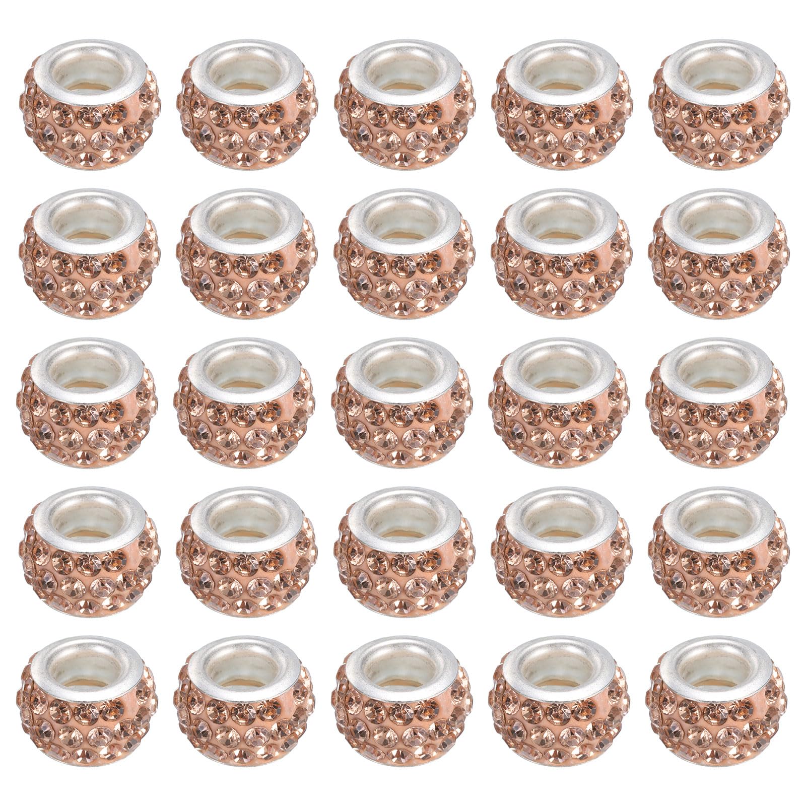 PATIKIL 12mm Rhinestone European Beads