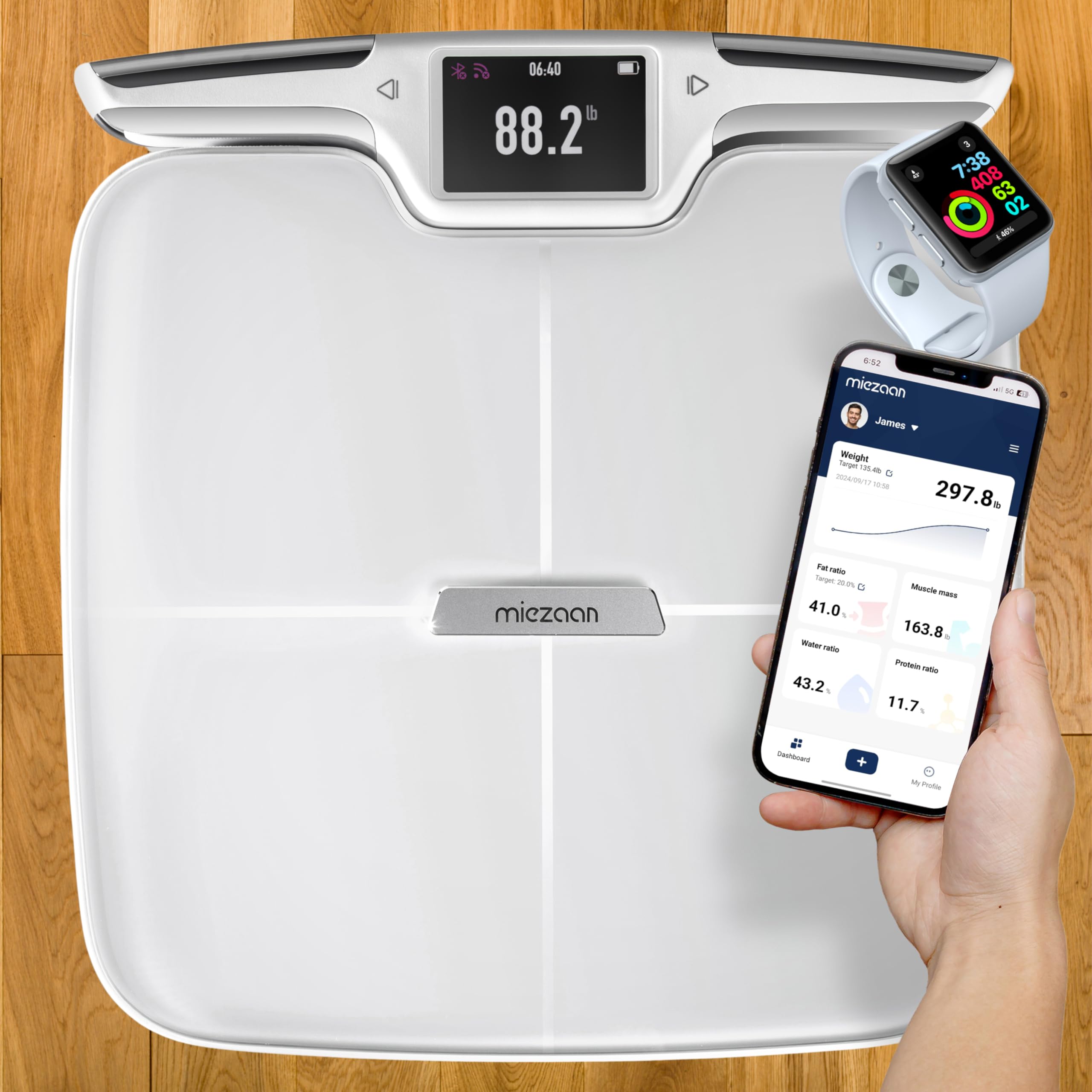 BodyAnalytix Pro - 8 Electrode Smart Scale for Body Weight - Digital Scale with Handles - 56 Metrics - Bathroom Scale with BMI, Body Fat, Muscle Mass Measurements - FSA/HSA Eligible