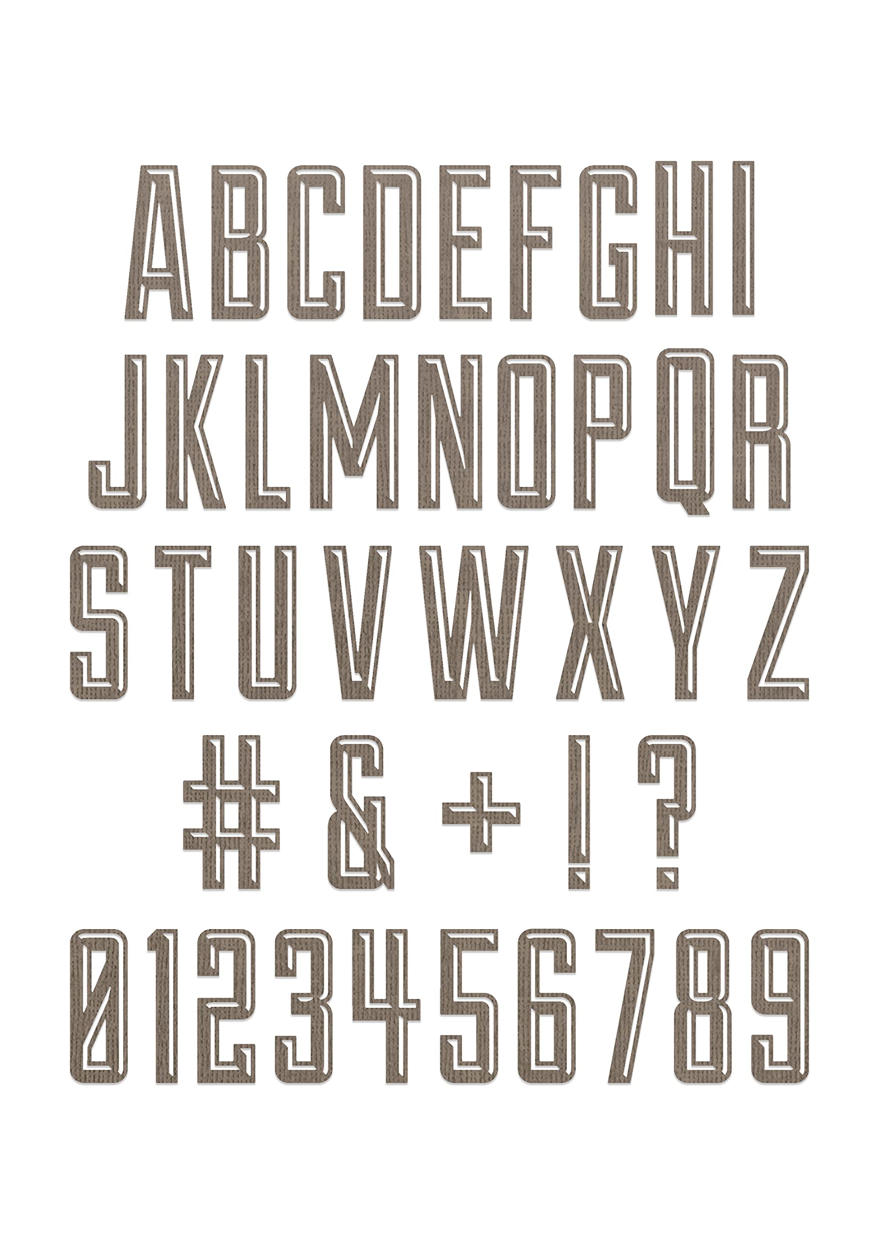 Sizzix Thinlits Die Set 41PK Alphanumeric Emporium by Tim Holtz, 666282, Multi-Colour