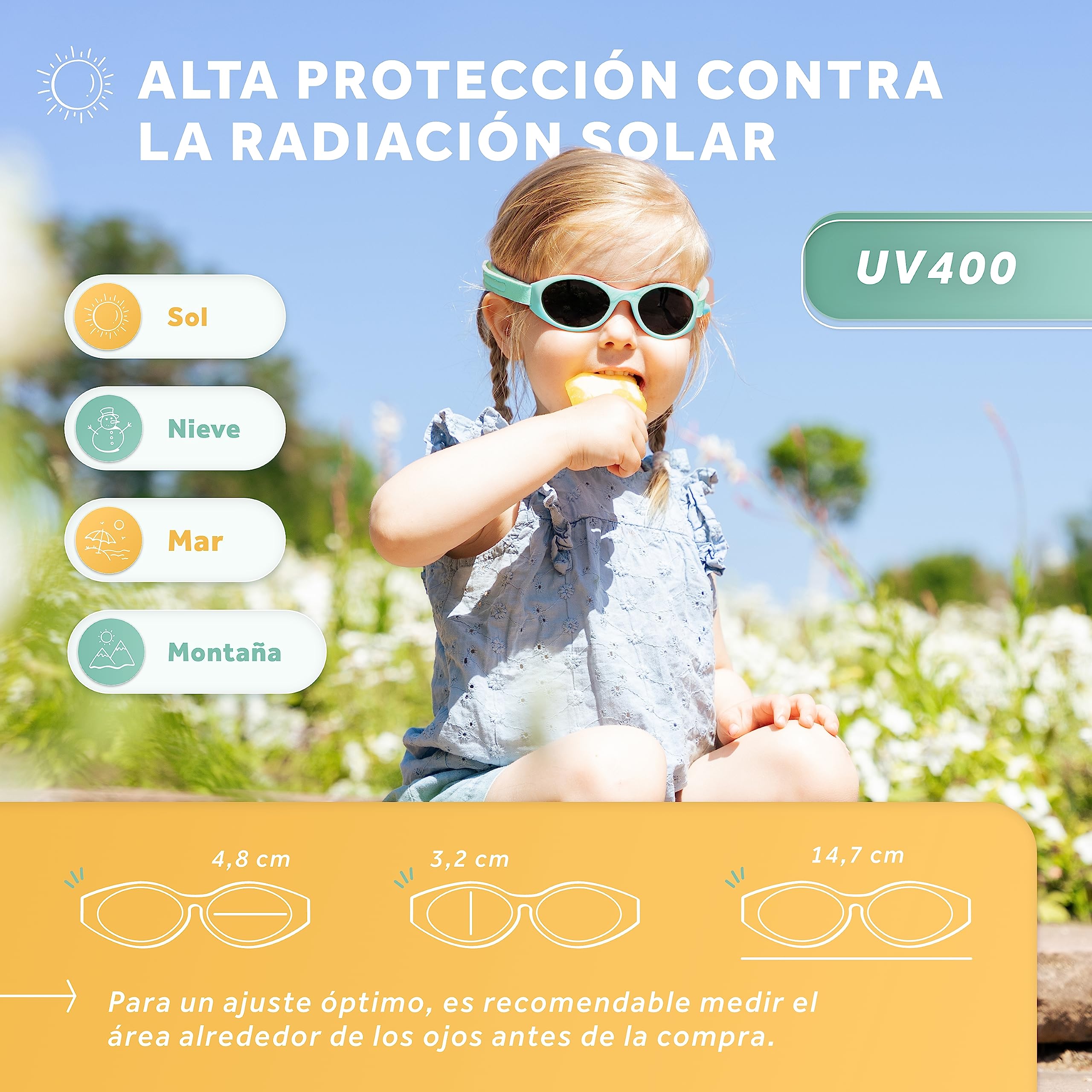 Schallwerk ® Baby Sun+| Gafas de sol para niños de 6 a 36 meses - gafas de sol niño - gafas sol bebe - oculos de sol bebe - gafas sol niña - gafas sol niño