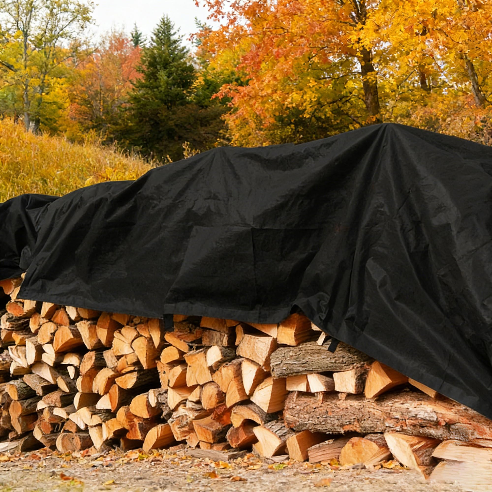 Bâche Imperméable,200g/m² PE 3.6x7m Bâche de Protection Extérieur en Polyéthylène,Anti UV Bache Camion,avec œillets Toile de Protection Pergola,Serre,Baches Imperméables pour Exterieur,Noir