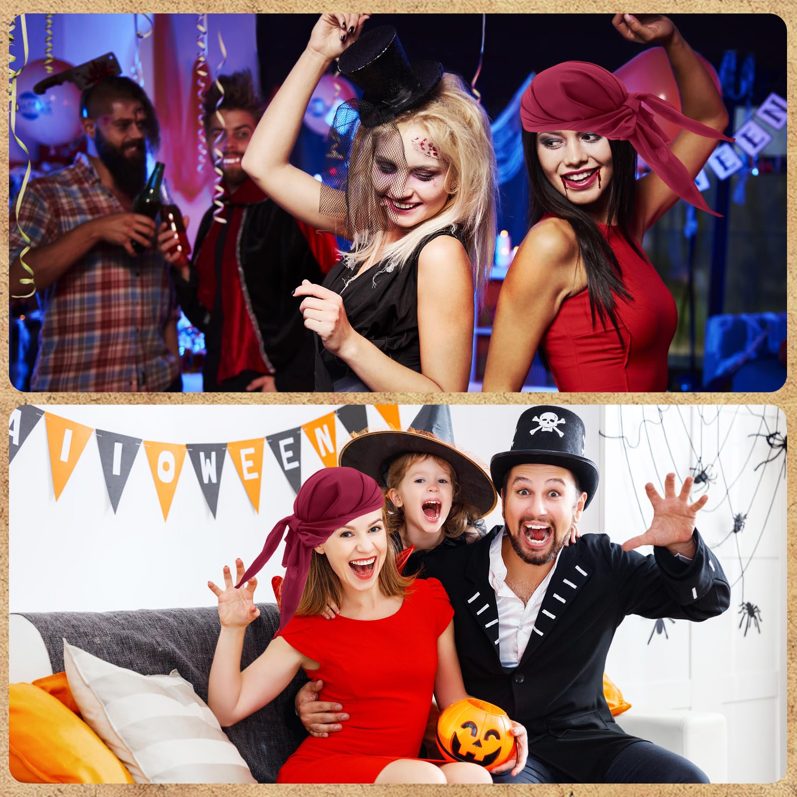 Set Accessori Costume Da Pirata: 4 Pezzi Con Fascia, Cintura, Benda E Orecchini - Per Halloween E Feste A Tema - 4