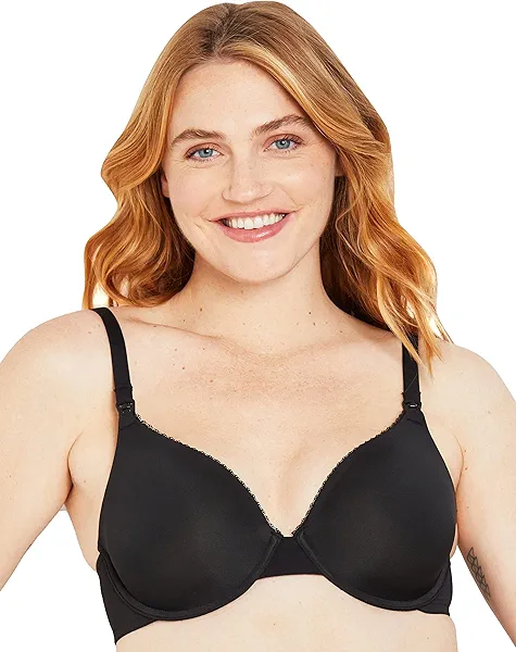 Motherhood Maternity Women's Maternity Lightly Lined Full Coverage Nursing Bra, Black , 38D