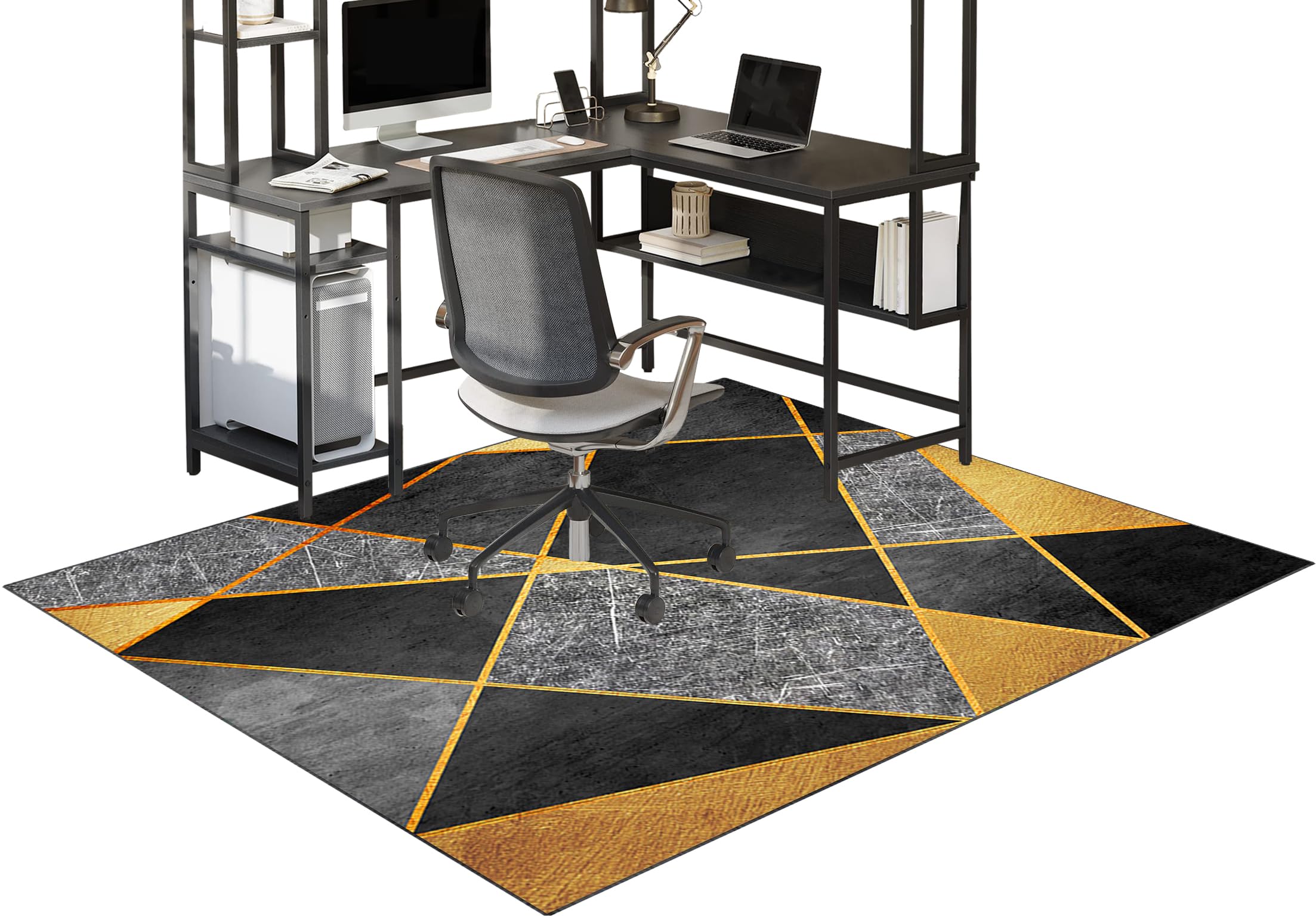 Fzamudng Office Chair Mat for Carpet, Heavy Duty Desk Chair Mat, Floor Protectors for Rolling Chairs, Computer Gaming Chair Mat, Non-slip Carpet Protector Chair Mat for Home and Office 110 x 170 cm