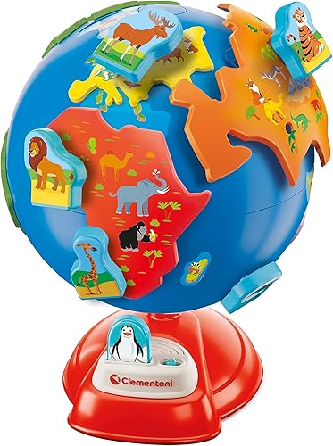 Clementoni - 56144 - Education - My First Globe - Interactive Globe For Children 3 Years, French Language, Dutch Language, Educational Globe,