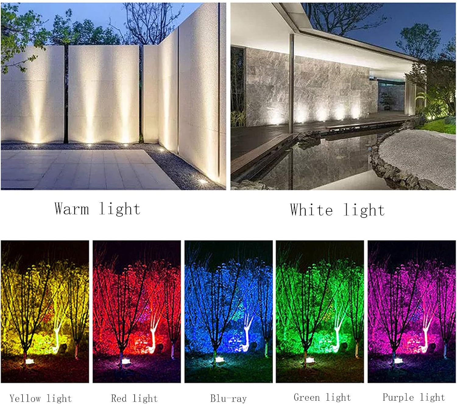 SHOWERRING Outdoor Ground Light Inground Led Lights Outdoor Waterproof IP66 Landscape Pathway Underground Light AC85~265V Spotlight, 8 Colors (Color : RGB, Size : 4W) (Color : Green, Size : 9