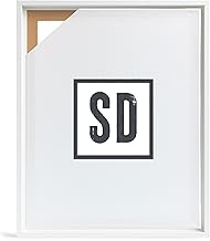 Stallmann Design Shadow Joint Frame for Stretcher Frame, 50 x 70 cm, White, MDF Frame for Canvases with Depth Effect, with Mounting Accessories, Frame without Glass and Back Panel