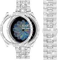 Vista 21 de SUPOIX - Correa con estuche compatible para Samsung Galaxy Watch 8/7/6 de 40 mm y 44 mm, correa de repuesto con brillo para mujer de 20 mm