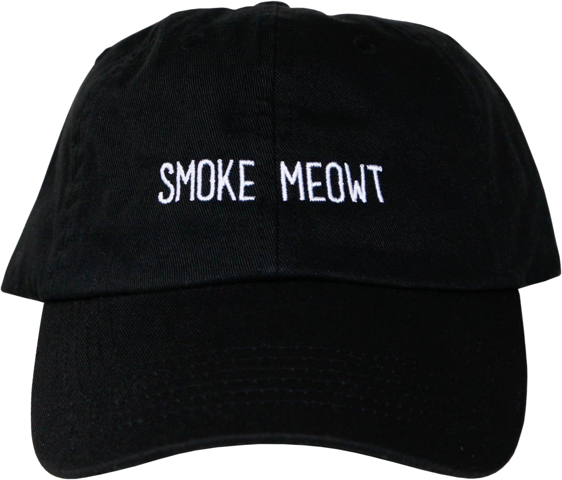 Smoke Meowt Dad Hat Baseball Cap Polo Style Unconstructed Black