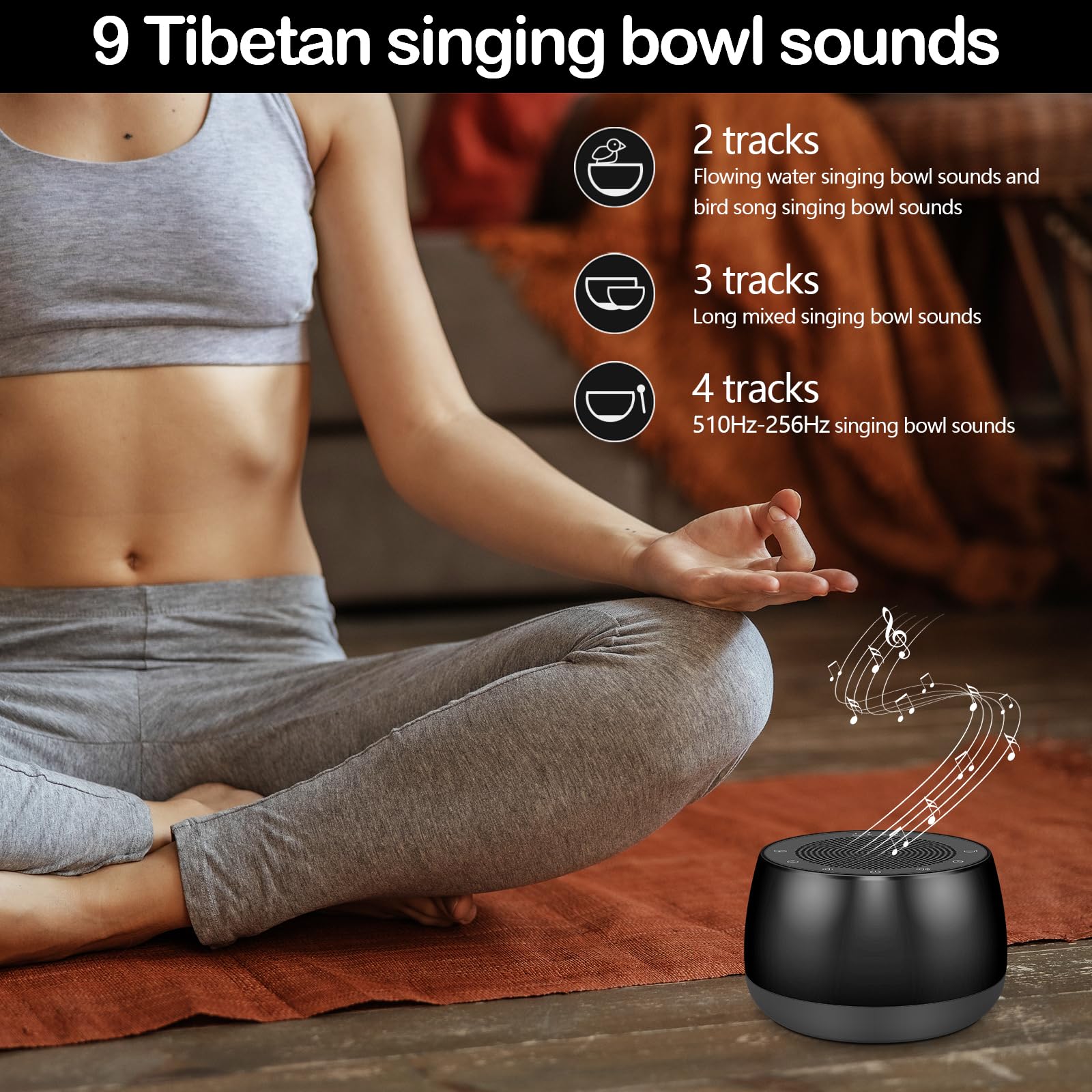 Macchina per Campane Tibetane da Meditazione, Set di Campane Tibetane Elettriche con 7 Misure per Meditazione Yoga Terapia del Suono e Guarigione dei Chakra Regali Spirituali