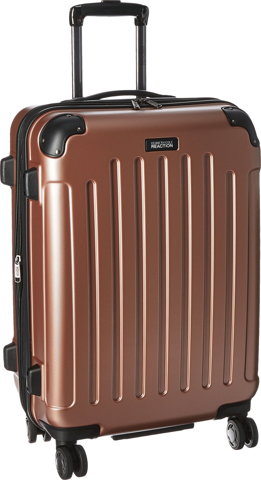 Kenneth Cole REACTION Renegade Luggage Expandable 8-Wheel Spinner Lightweight Hardside Suitcase, Rose Gold, 24-Inch Checked