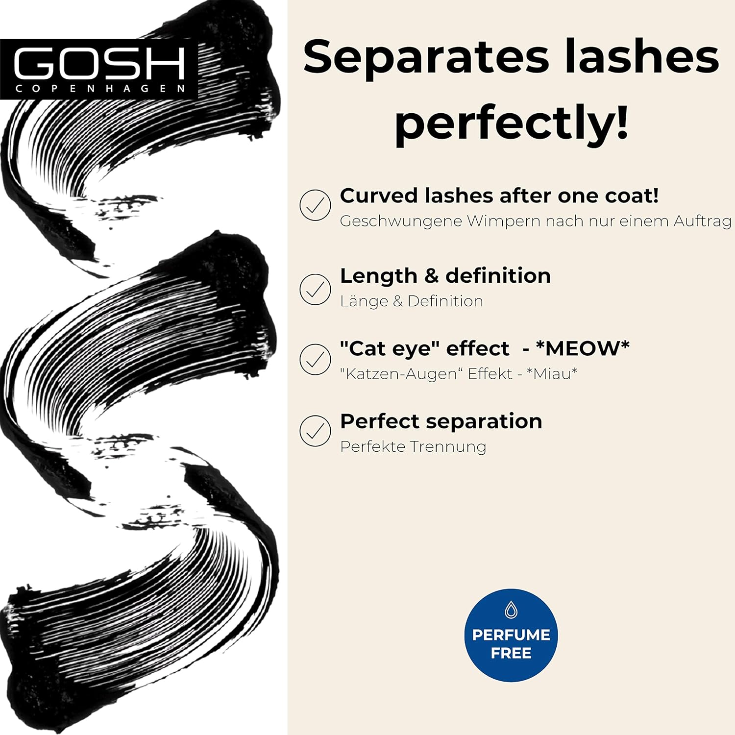 Catchy Eyes Mascara Black - GOSH - Image 2