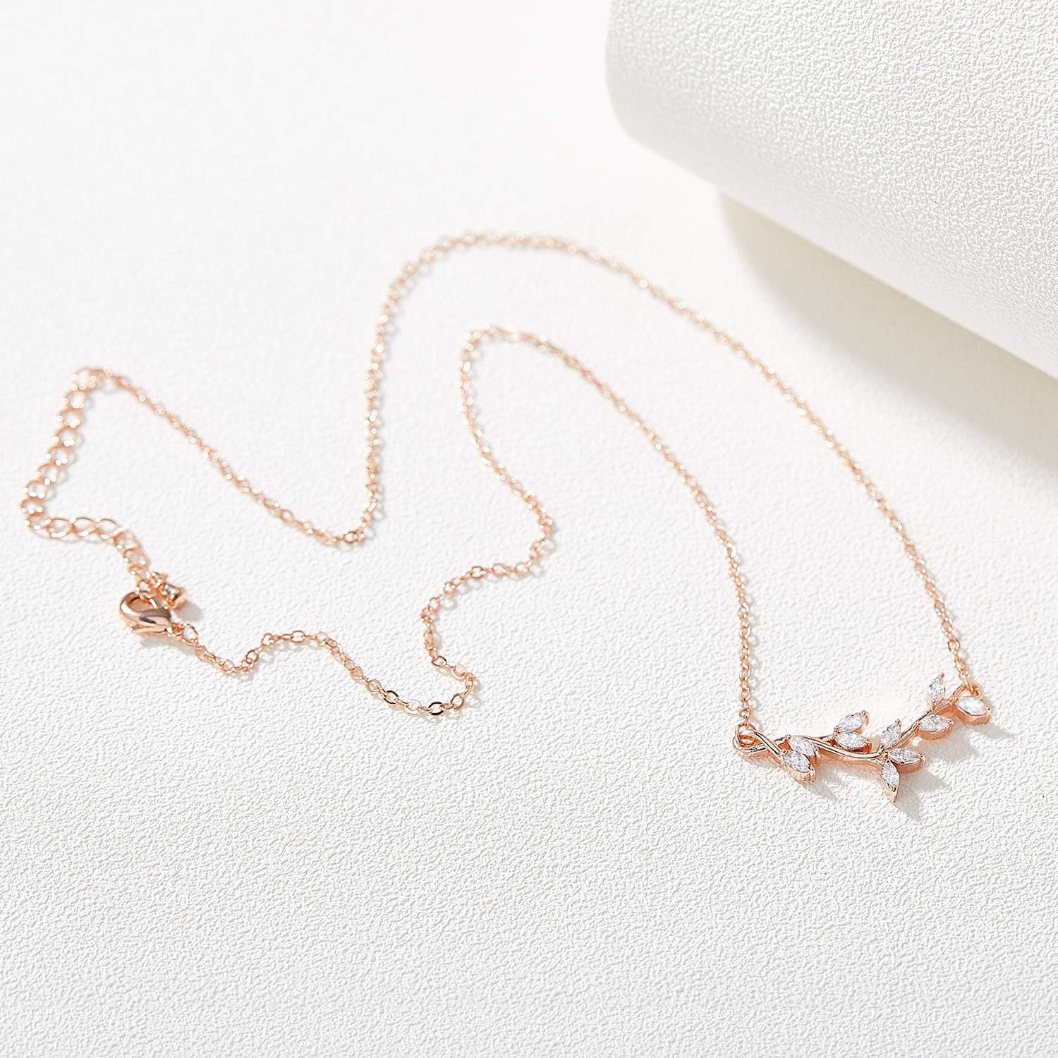 SWEETV Crystal Wedding Bridal Backdrop Necklace for Brides, Cubic Zirconia Vine Dainty Back Pendant Necklace for Women, Bridesmaid Gift - Image 7