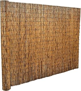Natural Reed Fencing, Eco-Friendly Reed Fence, 5 feet High x 13.1 feet Long, Reed Screen for Backyard Patio Garden and More,Brown…