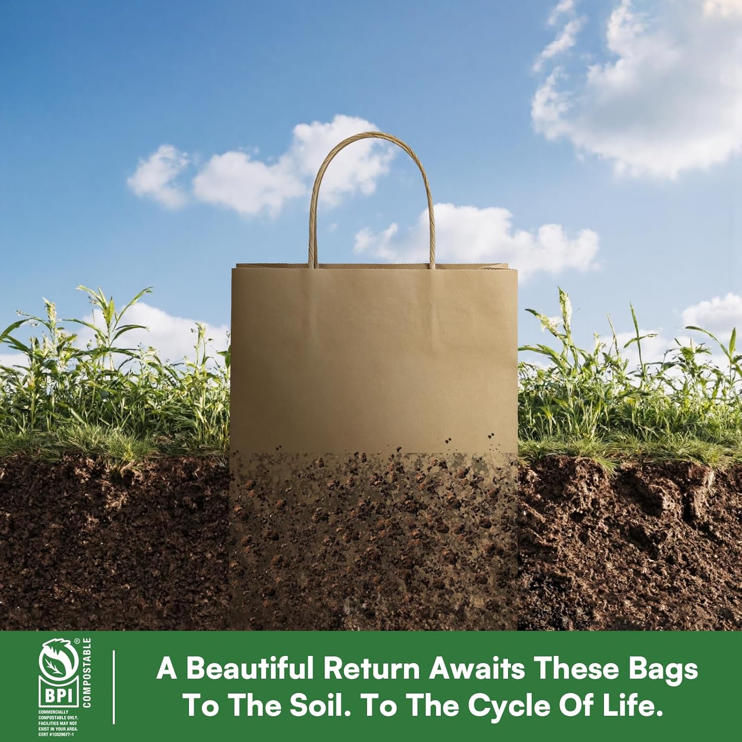 Small Paper Gift Bags with Handles Brown Paper Bags 100 pcs 5.9"x3.1"x8.2",Sturdy Small Gift Bag Bulk Kraft Wrap Shopping Bags for Small Business Retail Merchandise Wedding Birthday Goodie Party Favor - Image 5