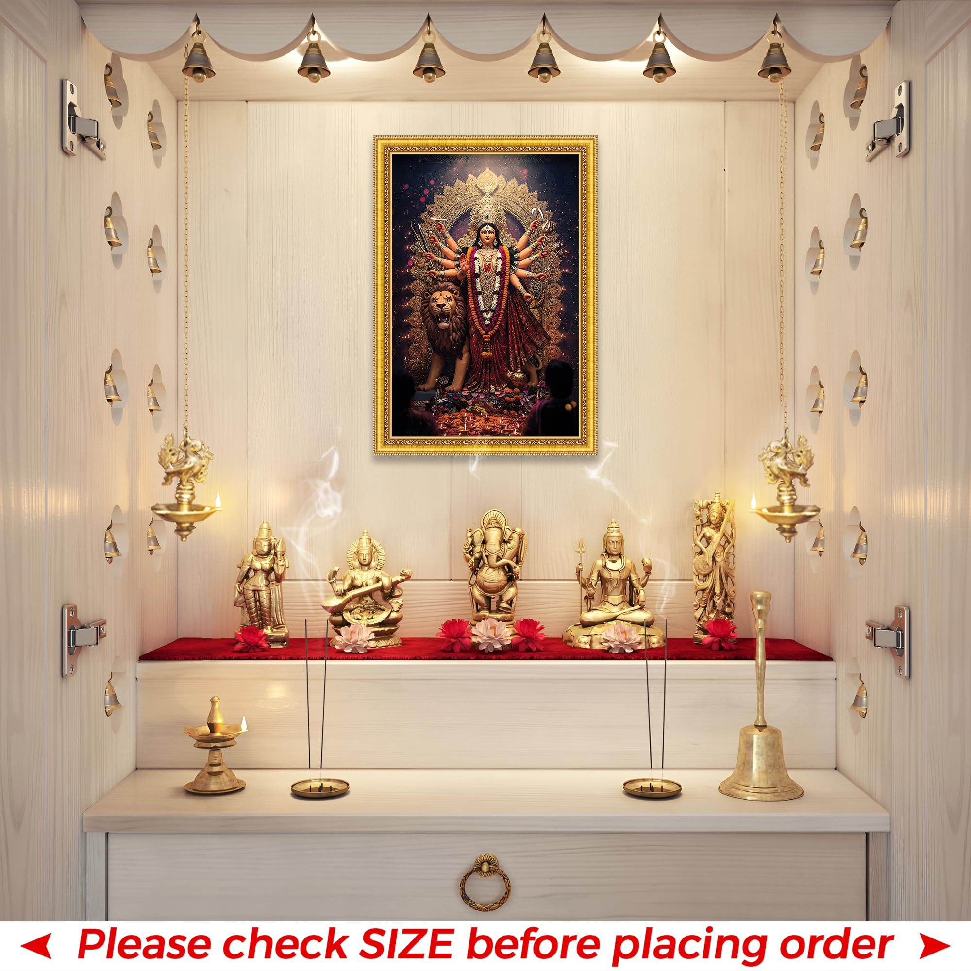 Durga Maa Photo Frame - Divine Wall Art -7