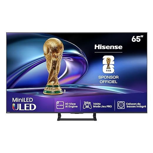 Hisense 65E8Q 65 Zoll (164 cm), 4K ULED Mini-LED QLED, 144 Hz Native Panel, Dolby Vision IQ & Atmos, Pro Gaming-Modus, Smart TV Vidaa