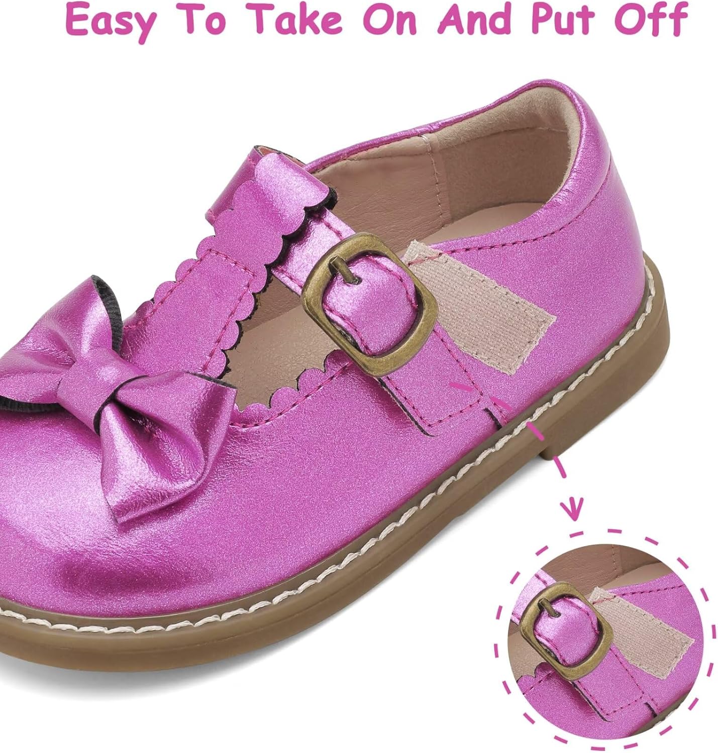 Toddler Girl Mary Jane Dress Shoes-Little Girls School Uniform Shoes - Image 3