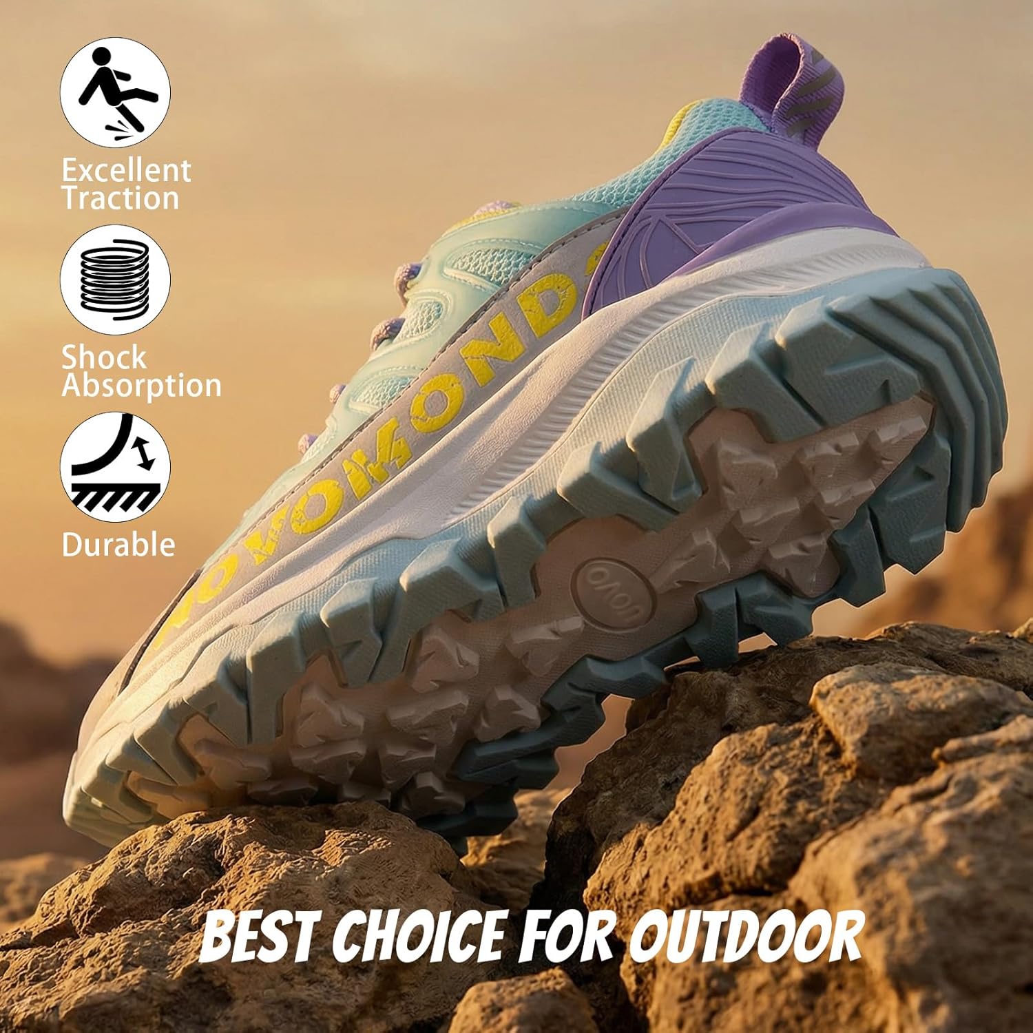 UOVO Boys Girls Running Shoes Kids Waterproof Hiking Trail Fashion Sneakers Breathable Lightweight Non-Slip Outdoor Walking Sports Shoe