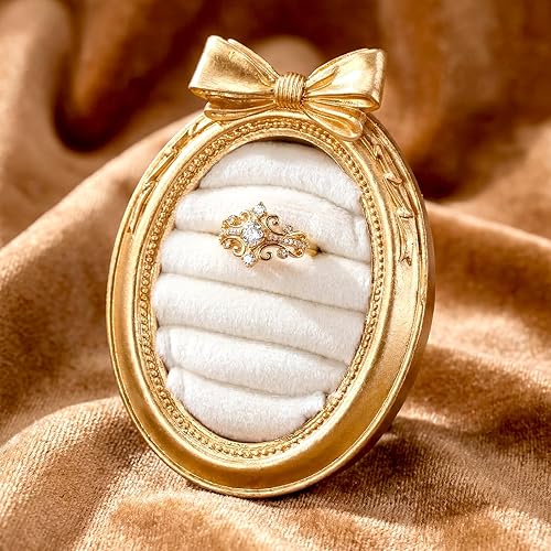 Miniatura 19 de Soporte de anillo vintage rectangular plateado soporte de exhibición para aretes, bandeja de exhibición de aretes, aniversario, compromiso, barroco,