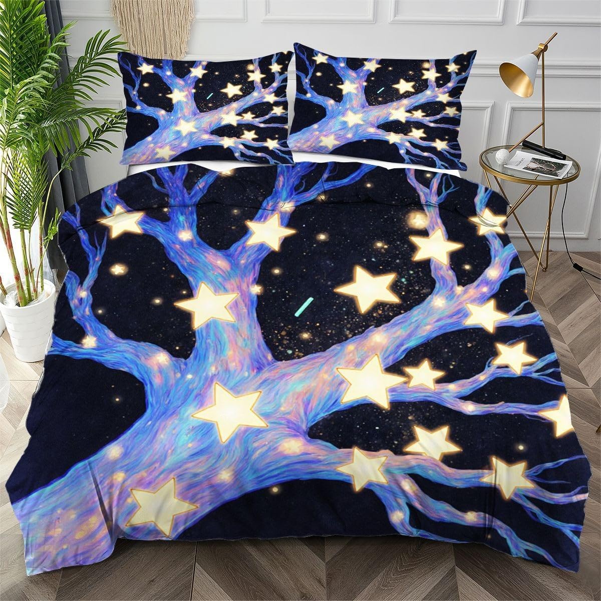Parure de lit 240x260 respirante en microfibre anti-plis à fermeture éclair