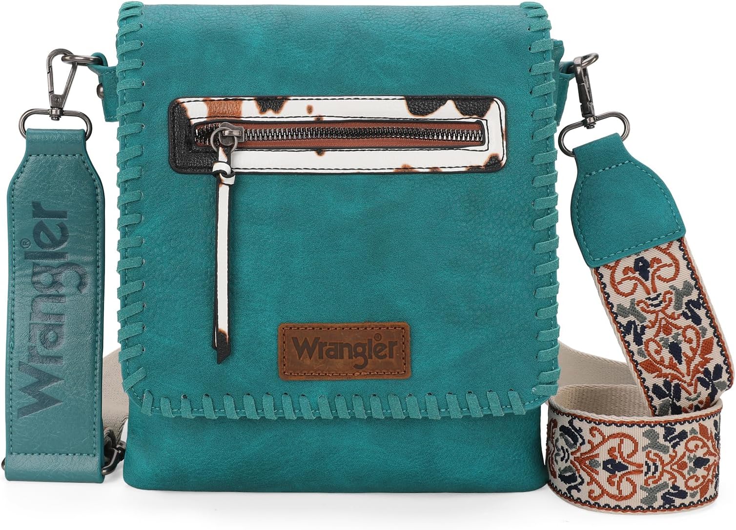 WranglerCrossbody Purses for Women Multi Pocket Woven Shoulder Bag