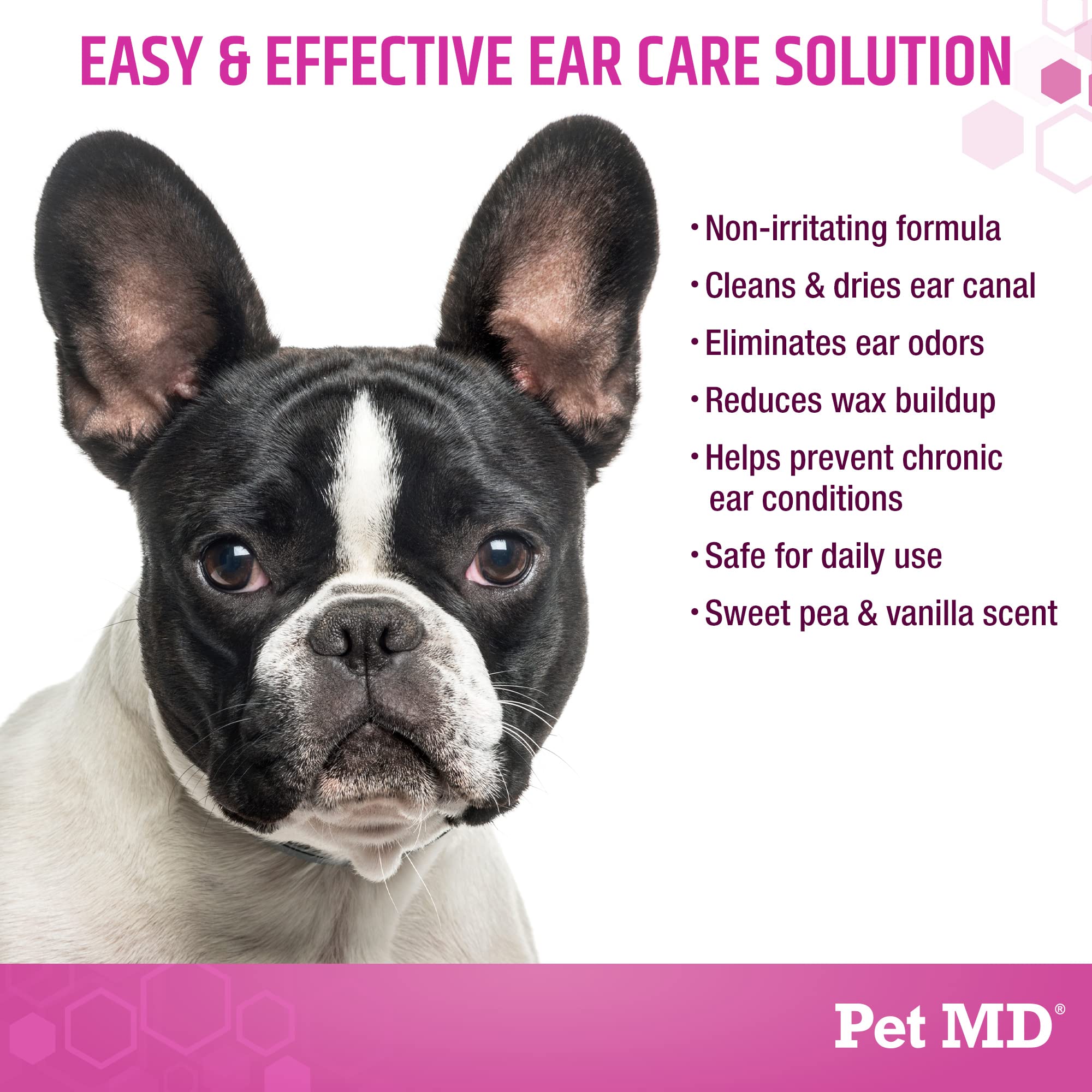 Pet MD Otic-Clean Dog Ear Cleaner - Veterinarian-Formulated Otic Ear Solution for Dogs & Cats - Pet Ear Cleaner for Itch, Odor, & Wax Buildup - Deodorizing Cat Ear Cleaner Solution - 1 Gallon - image 3