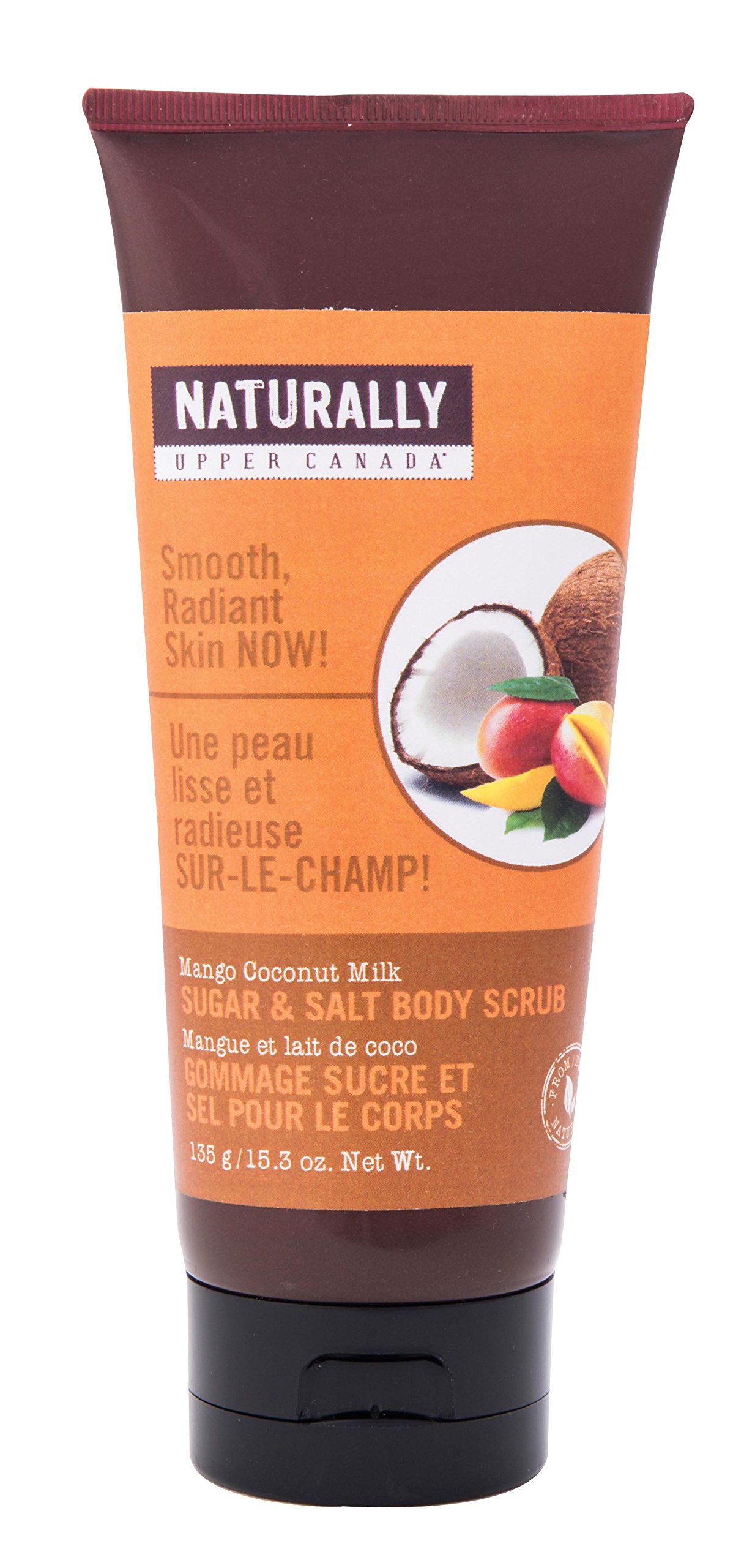 Naturally Sugar and Salt Body Scrub, Mango Coconut Milk, 6.8 Fluid Ounce