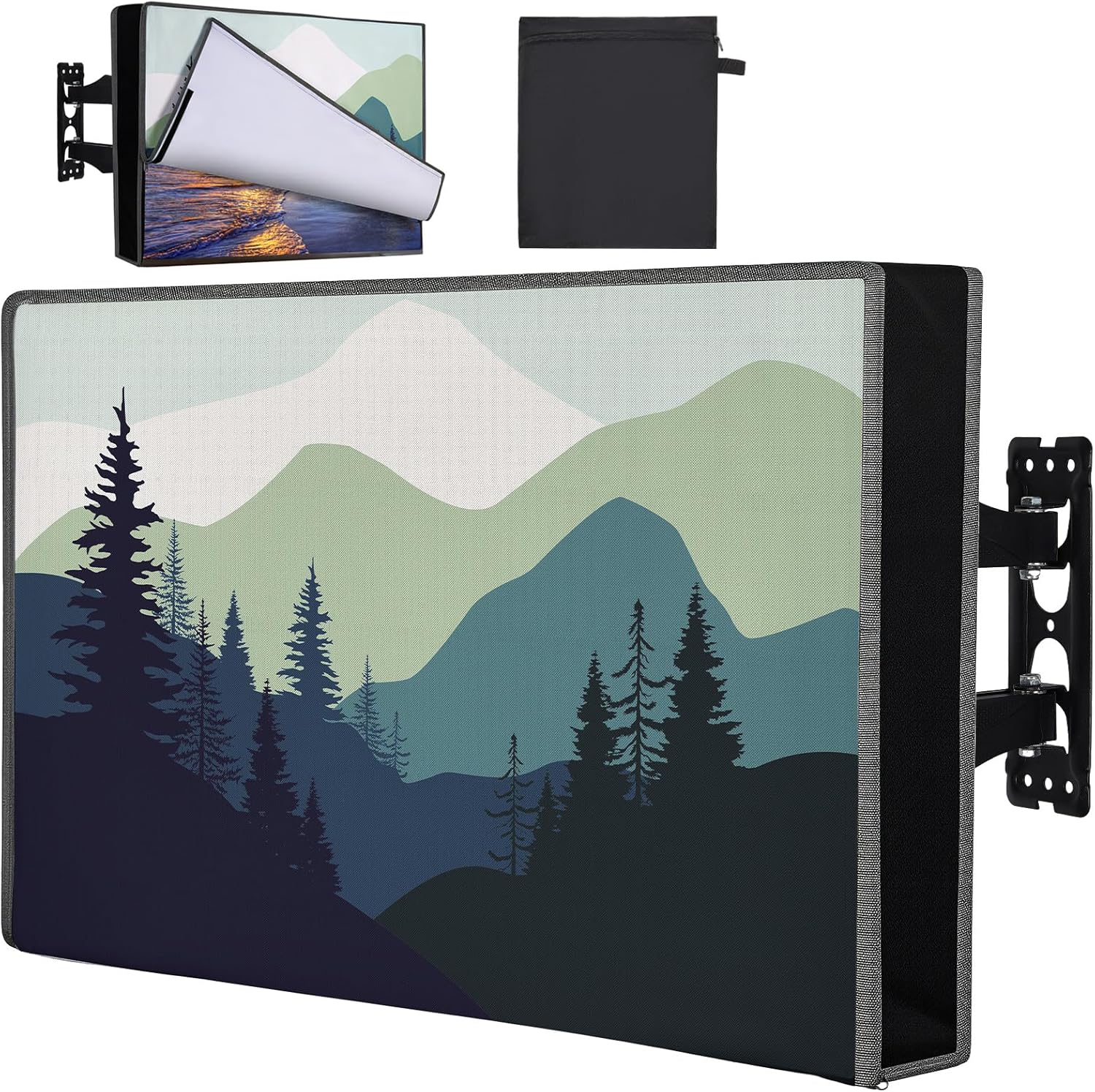 Basumee Outdoor TV Cover 60 to 65 inch Waterproof Weatherproof TV Cover for Outs