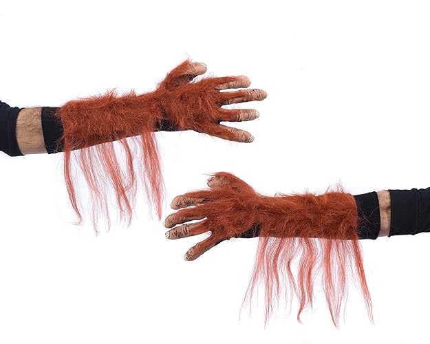 Zagone Studios Men's Orangutan Gloves - Adult One Size - Orange