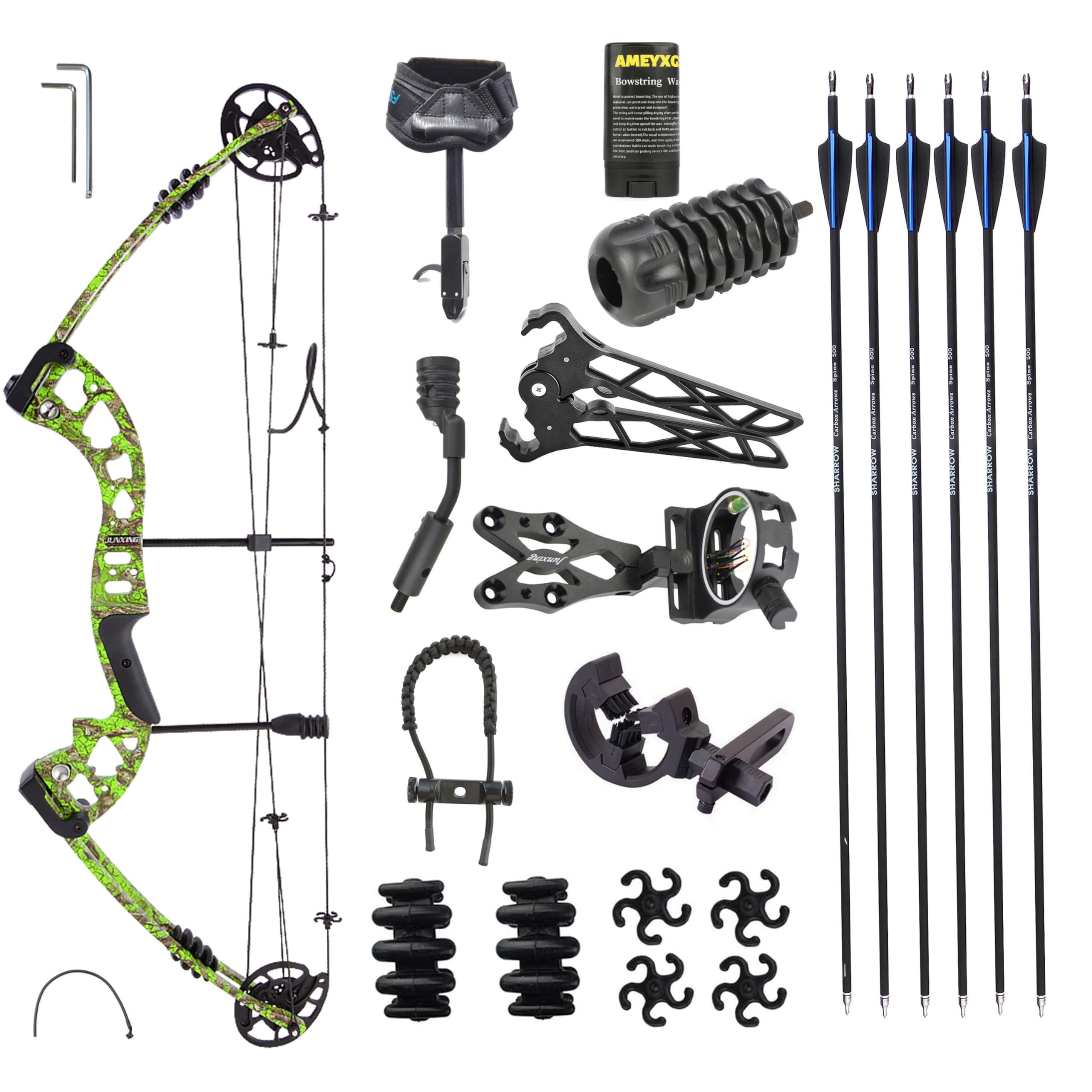 limaity Archery Compound Bow and Arrow Set 30-55lbs Draw weight 24-29.5" Draw Length Adjustable 310 fps Hunting Shooting Compound Bow for Adult and Beginners