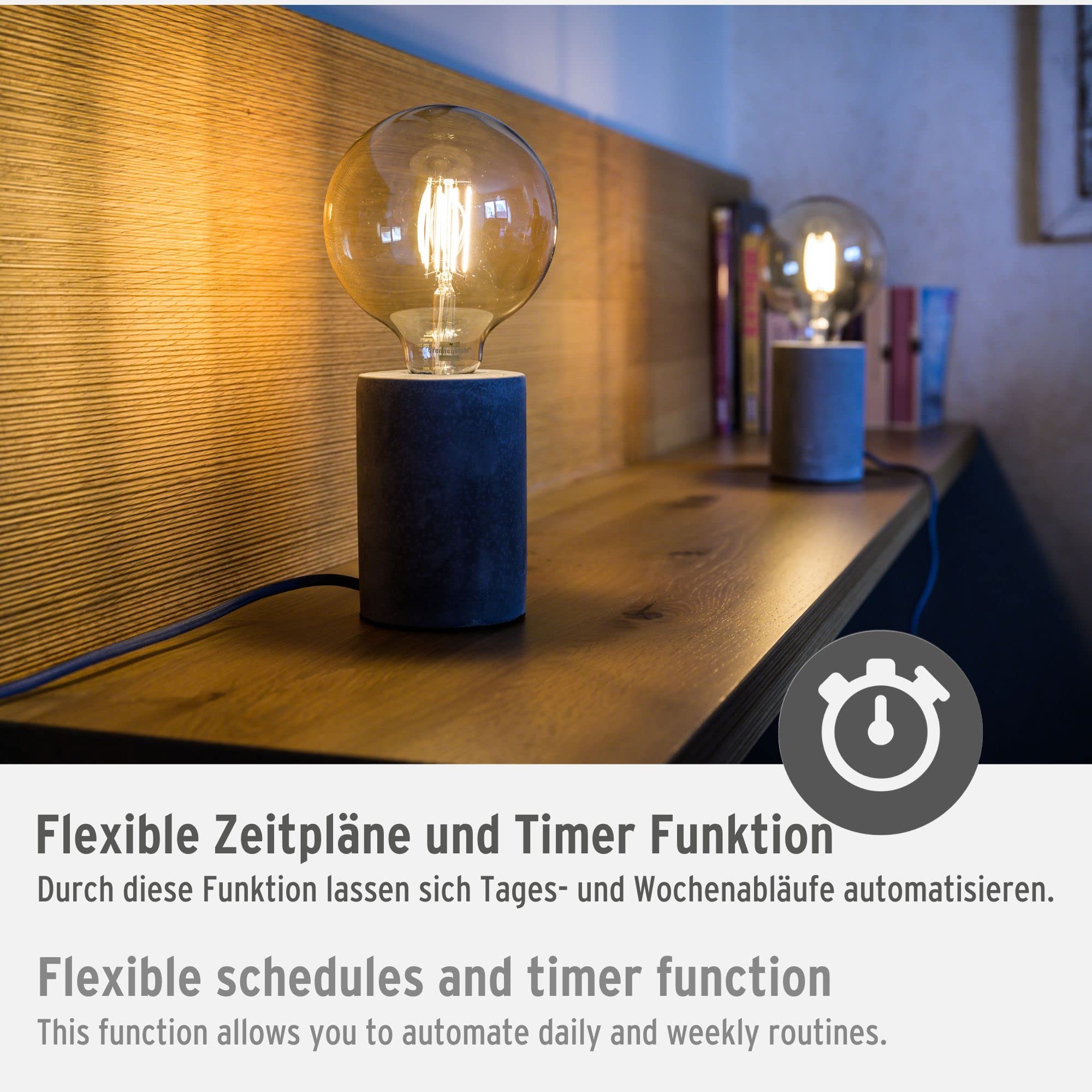 Brennenstuhl Connect WiFi Bombilla filamento LED Globe (Bombilla inteligente, compatible con Amazon Alexa y Google Assistant, bombilla E27, 470lm, 4,9W, luz cálida 2200K, luz regulable, vintage)
