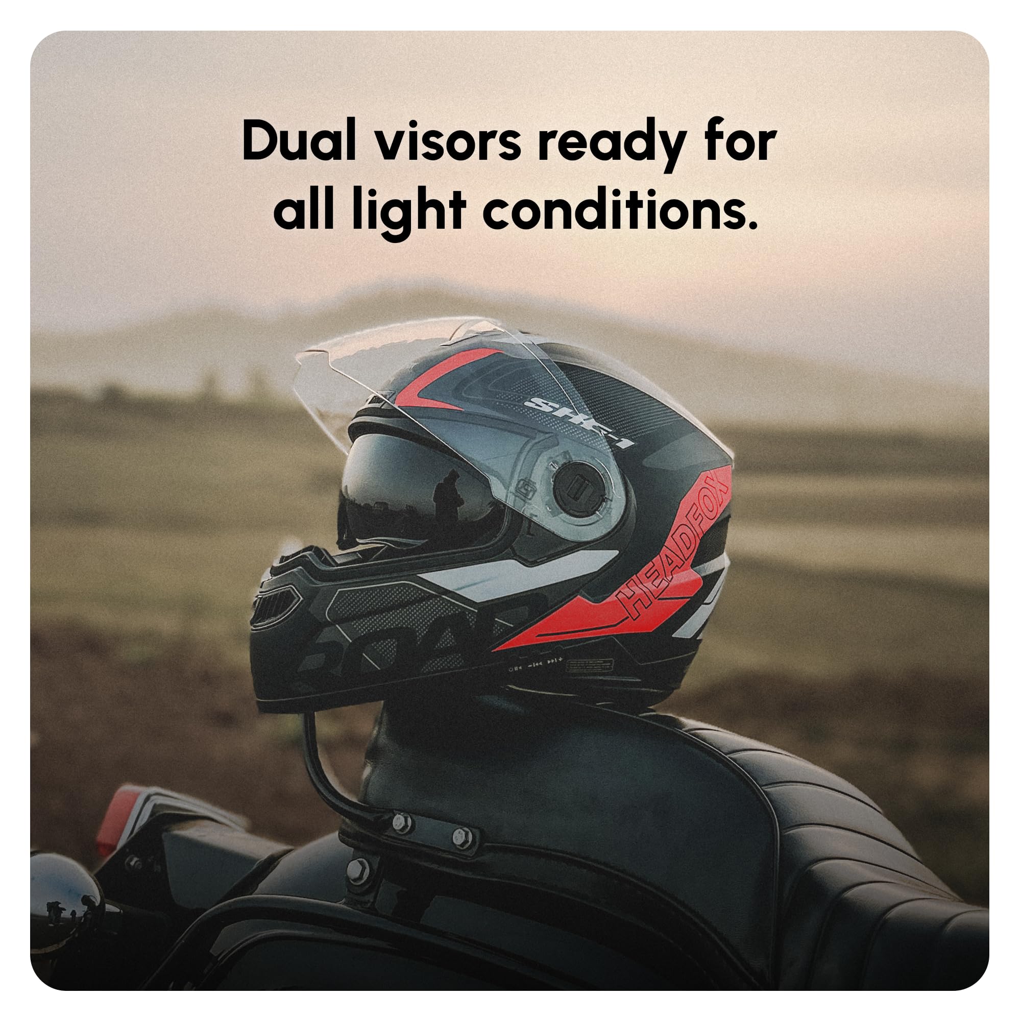 Headfox N2 Road Motorcycle Bluetooth Flip-up ISI Certified Helmet for Men, Connects Two Mobiles at Same Time with Music, Navigation & Waterproof (Glossy Red, 60 CM) 3