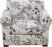 Vista 54 de KRFOONN Fundas elásticas de sofá de 4 piezas para sofás de 3 cojines, funda de sofá estampada con 3 fundas de cojín de asiento separadas, fundas