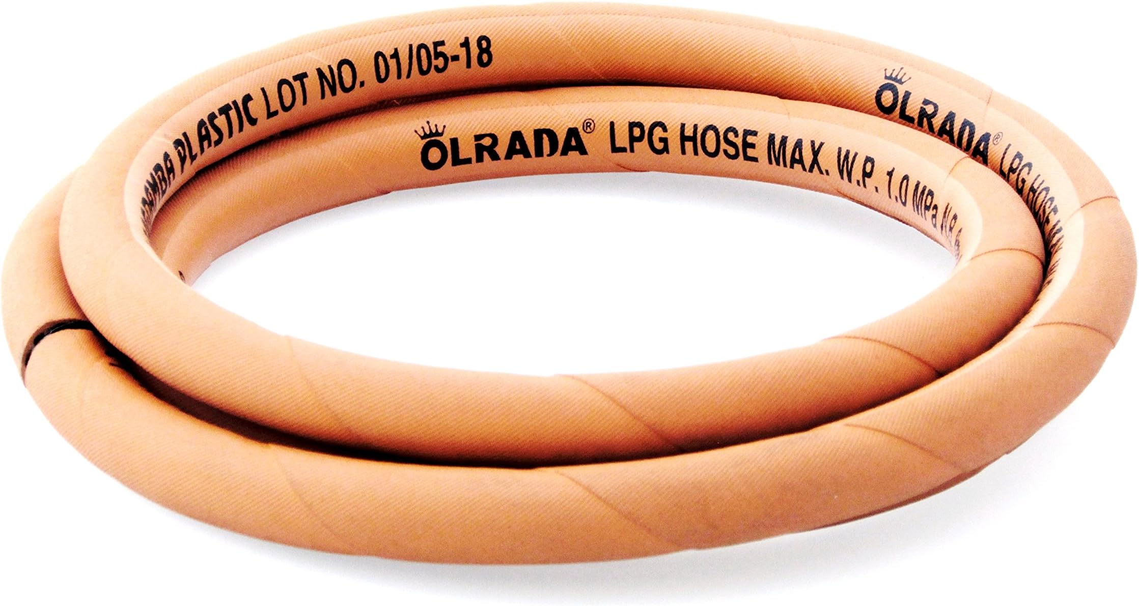Olrada lpg hose Gas pipe 1.5 meter Steel Wire Reinforced ISI Marked with clamp