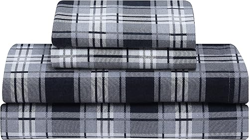 Miniatura 1 de FEATHER & STITCH NEW YORK juego de sábanas de franela de algodón, para colchones altos, sábanas cálidas, acogedoras, ligeras, para invierno