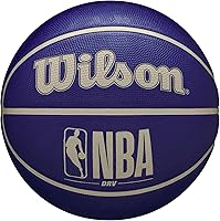 Vista 9 de Wilson NBA DRV Outdoor Basketball with Pump Dazzle Camo Indigo/Verde azulado