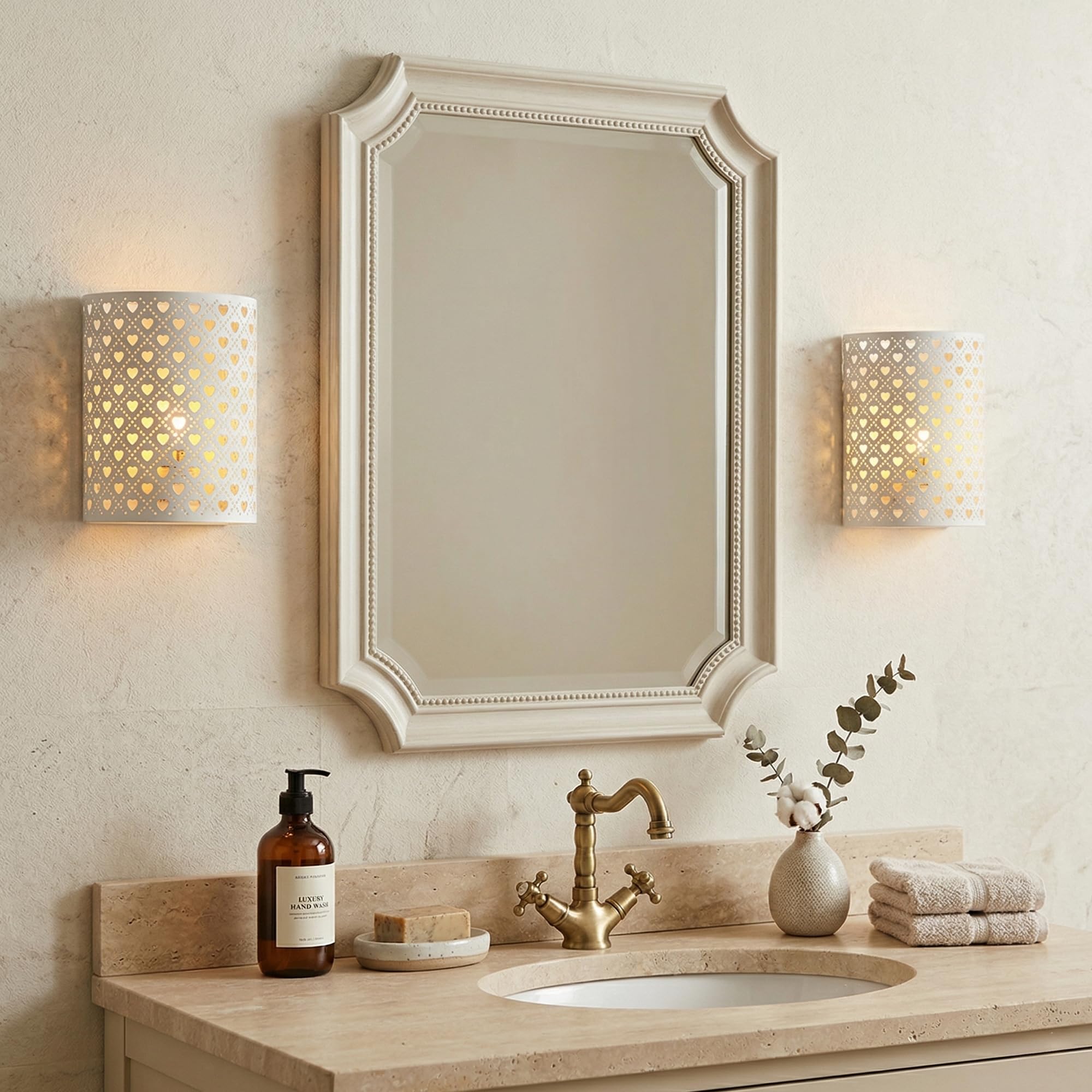 Jhy Design White Heart Set Of 2 Battery Powered Table Lamp 20Cm High Vintage Wall Sconce Metal Modern Wall Mount Lighting With 6-Hours Timer Wall Decor For Living Room Bedroom Hallway Stairway (Heart Shape)