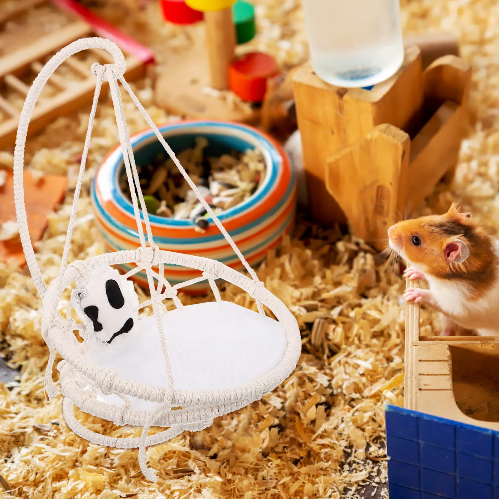Hamster Hängematte als Schlafnest für Käfige aus Baumwollseil