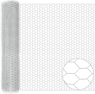 60 in X 200 ft Chicken Wire Fencing Metal Floral Chicken Wire Fence for Crafts 1 Inch Hexagonal Galvanized Poultry Wire Netting for Chicken Coop Barrier Rabbit Cage