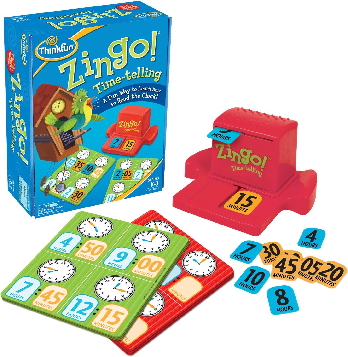 Think Fun Zingo Time Telling Board Game (Multicolor)