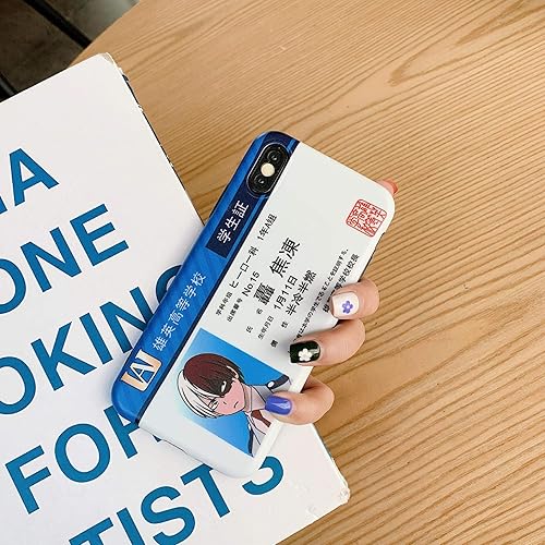 Miniatura 2 de Hero Acade Man - Funda de silicona suave para iPhone 11 Pro Anime Shoto Todoroki Character Student Card de silicona suave para iPhone XXS con