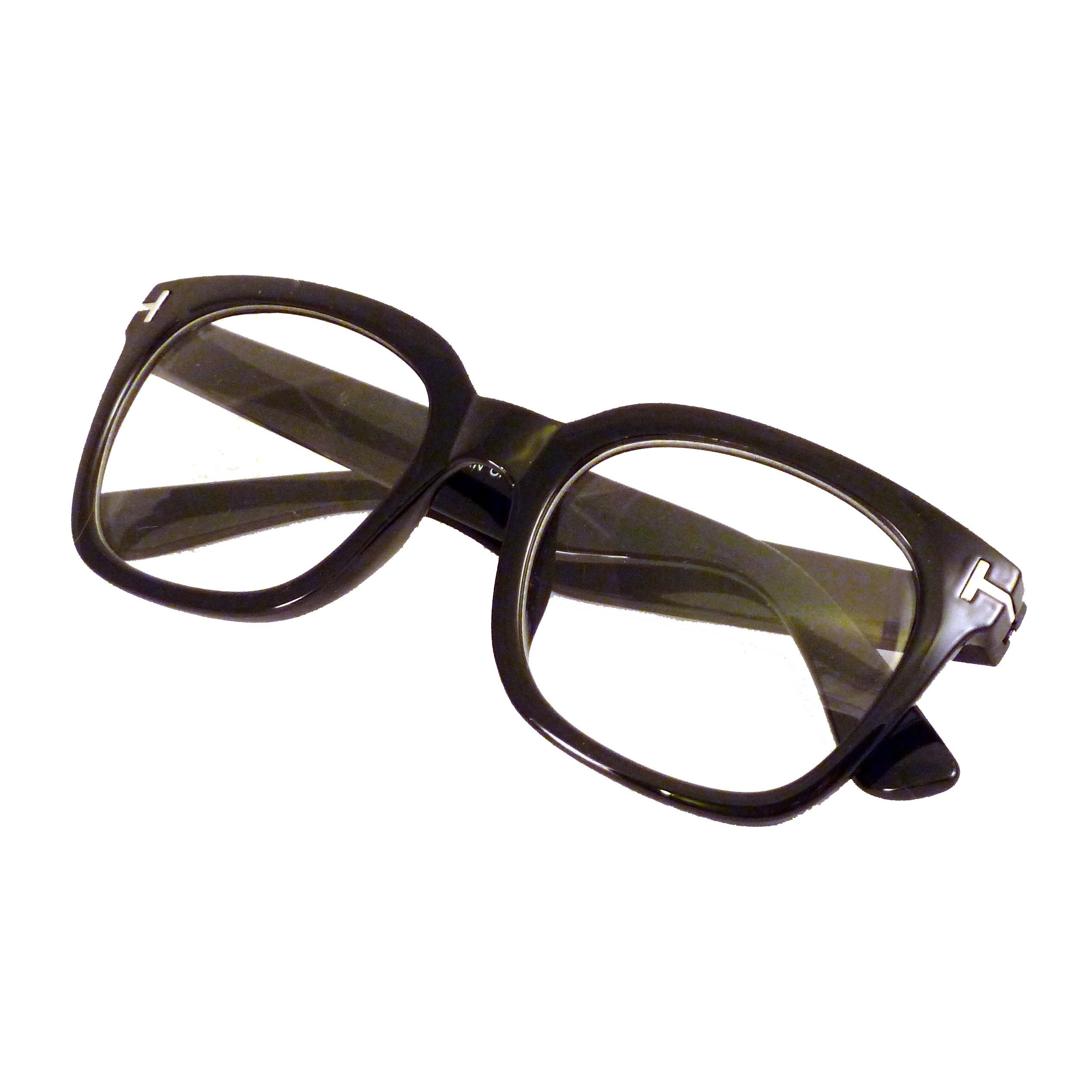 RETRO Designer Style Oversized Thick Frame Clear Lens Eyeglasses BLACK