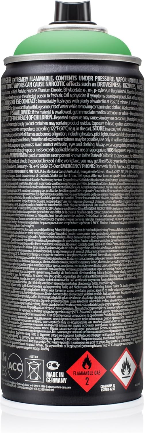 Montana Cans Montana BLACK 400ml Color, Revolt Green Spray Paint