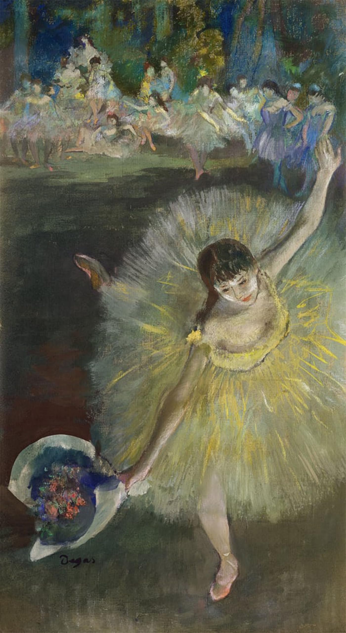 SERENDIPITP Retro Picture Poster Wall Art Pictures Painting End of an Arabesque by Edgar Degas Wall Art Canvas Print for Wall Decor 60x90cm