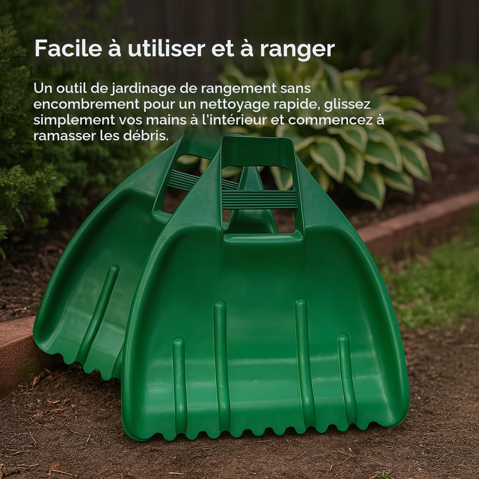 Whitefurze G25LG1 Lot de 2 pelles à Feuilles Vert forêt