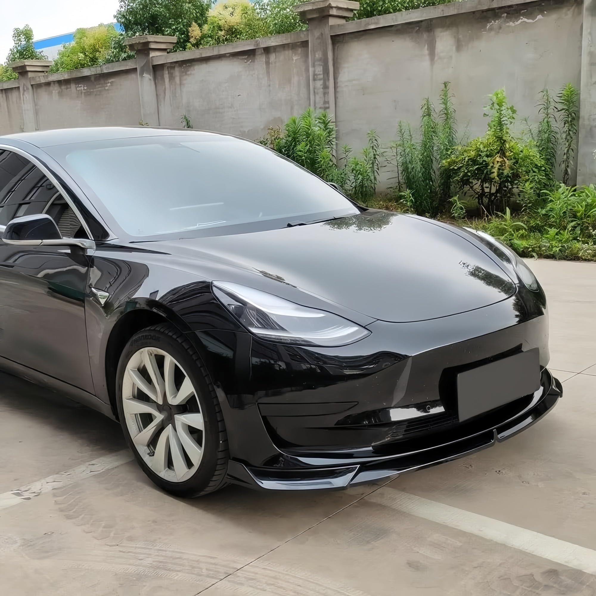 Spoiler Anteriore Auto Spoiler kit corpo diffusore labbro paraurti anteriore per Tesla per modello 3 Y 2017(MY Glossy Black)