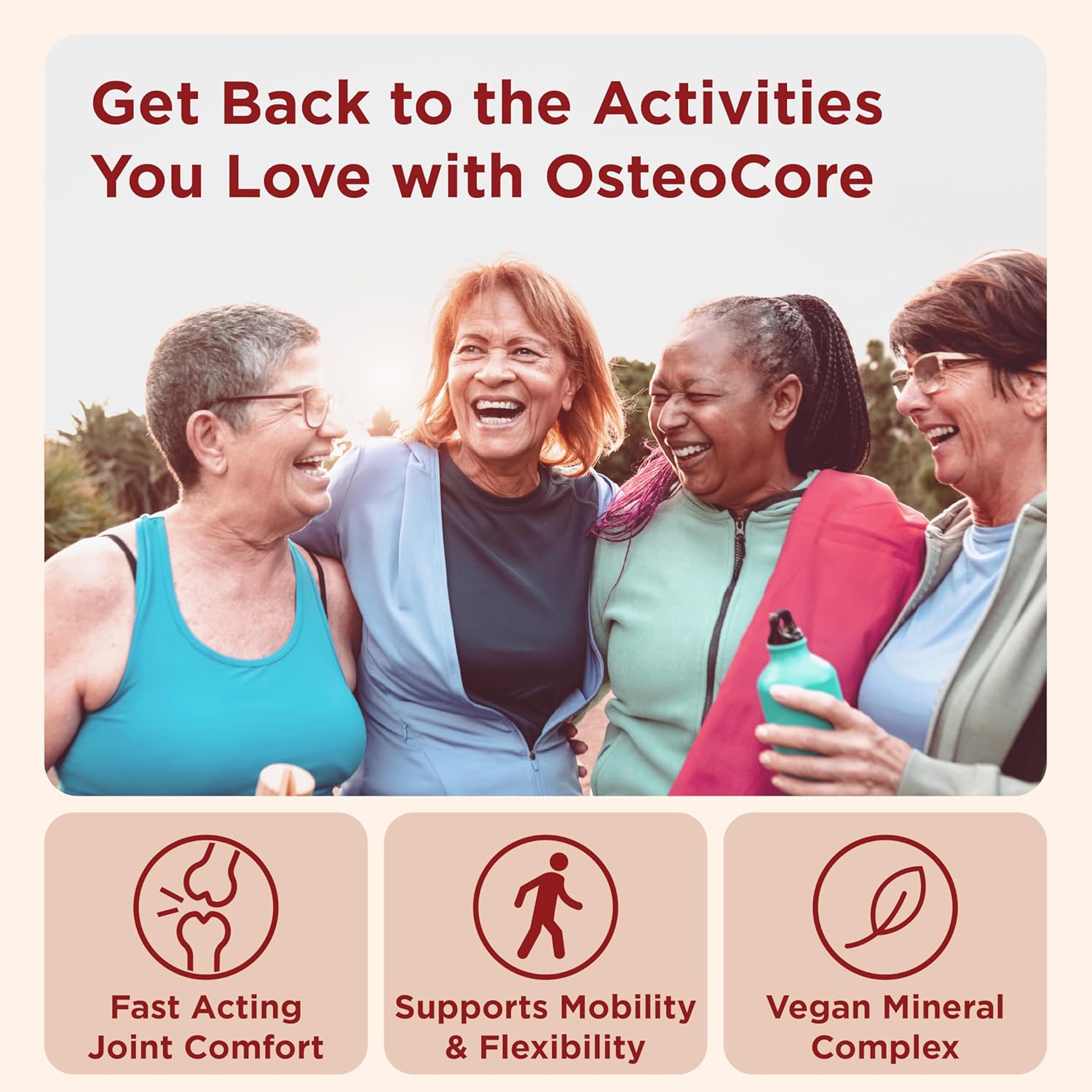 OsteoCore - Calcium Supplements for Women (1 Month Supply) Osteoporosis & Bone Health - Calcium Absorption - Vitamin D3 & Vitamin K2 Complex - Gluten Free, Non GMO, Made in USA by Heale - 120 Tablets
